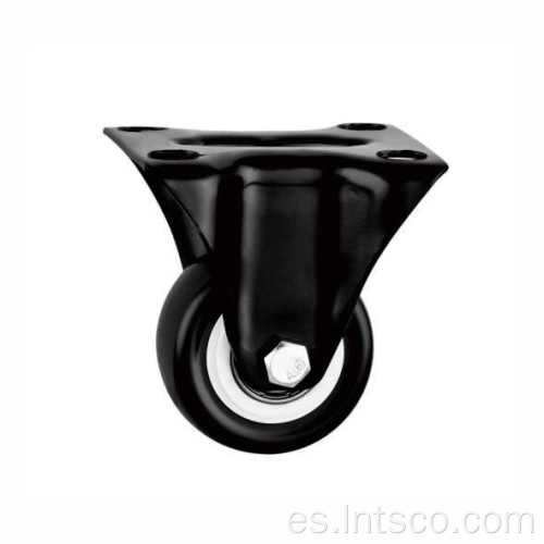 Ruedas de PVC negro de 1,5 pulgadas blancas